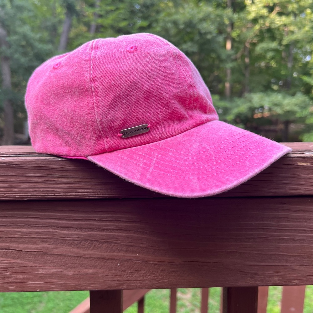 Steve Madden Logo Distress Pink Baseball cap/Hat With Adjustable strap|One size
